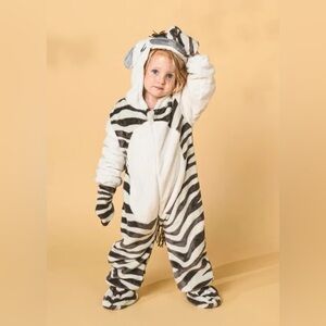 New Coco Village Organic Cotton Kids Zebra Costume - Black and White‎ Sz 12M